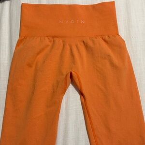 NVGTN Seamless Leggings Contour Orange Exercise Activewear size S